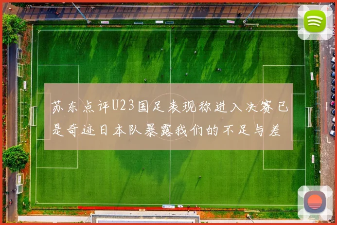苏东点评U23国足表现称进入决赛已是奇迹日本队暴露我们的不足与差距